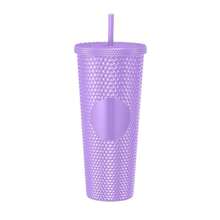 Large Capacity Double Layer Plastic Durian Smoothie Cup With Straws - Multicolor - View 6