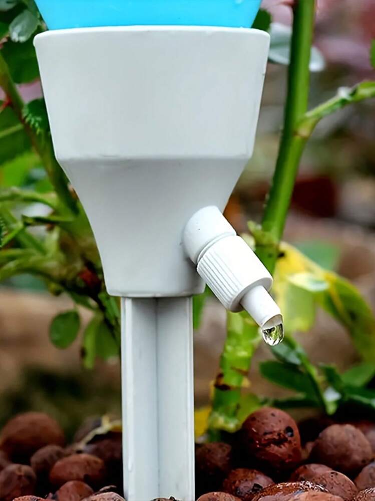 5 st/set Växtautomatiska vattningssatser, med justerbart flödesautomatiskt droppbevattningssystem, för inomhus- och trädgårdsväxter, inget batteri behövs, passar standard europeiska och amerikanska gängade flaskor - Multifärgad - Visa 4