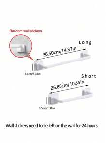 1pc,Self-Adhesive Towel Rack, Slipper Rack, Hand Towel Hook And Short Plastic Wall Mounted Shelving For Kitchen, Bathroom And Laundry - Multicolor - View 8