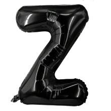 16 英寸黑色字母和数字气球铝箔氦气黑色字母派对气球聚酯薄膜气球字母和数字气球铝箔适用于生日婚礼周年派对装饰 - 黑色 - 查看 15