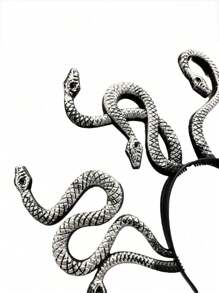 经典蛇女美杜莎头饰，万圣节角色扮演拍照道具，三种颜色可选，舞台配饰，派对装扮道具