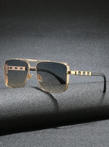 1 副男士金属框方形时尚眼镜，百搭街头风格 - 35050 - 查看 10