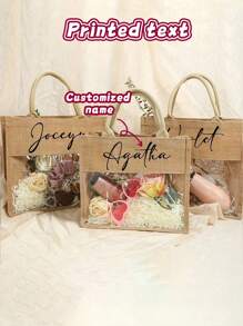 Túi đay trong mờ cổ điển tùy chỉnh, Túi xách du lịch bãi biển Túi tote thông thường, Túi quà tặng tiệc cưới, Túi xách dung tích lớn, Thích hợp cho mọi mùa làm quà tặng cho bạn bè và gia đình, Di động, Đa chức năng, Đa năng, Sức chứa lớn, Nhẹ, Chức năng, Thiết thực, Đa mục đích, Nhiều màu sắc, Dễ thương, Đáng yêu, Kawaii, Y2K, Cảm giác kỳ nghỉ / Kỳ nghỉ, Giải trí, Đi làm, Công sở thường ngày, Tùy chỉnh, Cá nhân hóa, Độc đáo, Tùy chỉnh, Túi du lịch, Túi tote lớn, Bạn gái, Bạn trai, Gia đình, Bạn bè, Cho hoạt động ngoài trời / Đi chơi / Du lịch / Đi bộ đường dài / Sân vận động / Thể thao / Leo núi, Cho công việc / Đi làm / Công việc / Văn phòng, Kỳ nghỉ - Nhiều màu - Xem 1