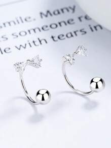 1 Pc S925 Sterling Silver Belly Button Zirconia Belly Button Silver Navel Rings Small Belly Button Mimi Belly Jewelry