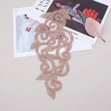 1 Peça Aplique Bordado, Para Acessório de Decoração de Vestido Feminino DIY com Pérolas