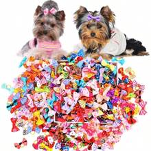 With Rubber Band Puppy Bows Handmade Movable Pet Bowknot For Dogs Pet Dog Hair Accessories Pet Supplies