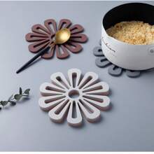 Thickened Placemat, Heat Insulation Pad For Dining Table, Floral Pattern Anti-Scald Home Plate Pad - 1pc-multi-color - View 7