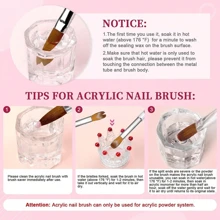 Acrylic Nail Brush Set - Acrylic Nail Brushes For Acrylic Application, Acrylic Powder Brushes For Acrylic Nails Tool Set For Nail Extension & 3D Carving, For Girls Women Wife Girlfriend Lover Valentine's Day Gifts