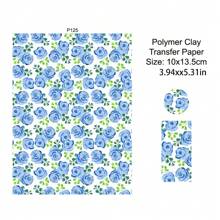 Natural Series Flowers Leaves Colored Pattern Polymer Clay Transfer Paper Disposable Stickers Printing Paper Earrings Making