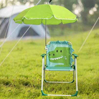 Silla de playa para niños al aire libre, plegable, sombrilla para acampar, silla trasera de ocio para niños, dia de campo