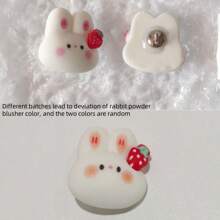 6/12pcs Cute Rabbit, Bear, Strawberry Resin & Metal Sewing Shank Buttons For Sweater, Knit Cardigan, DIY Decorative Crafts