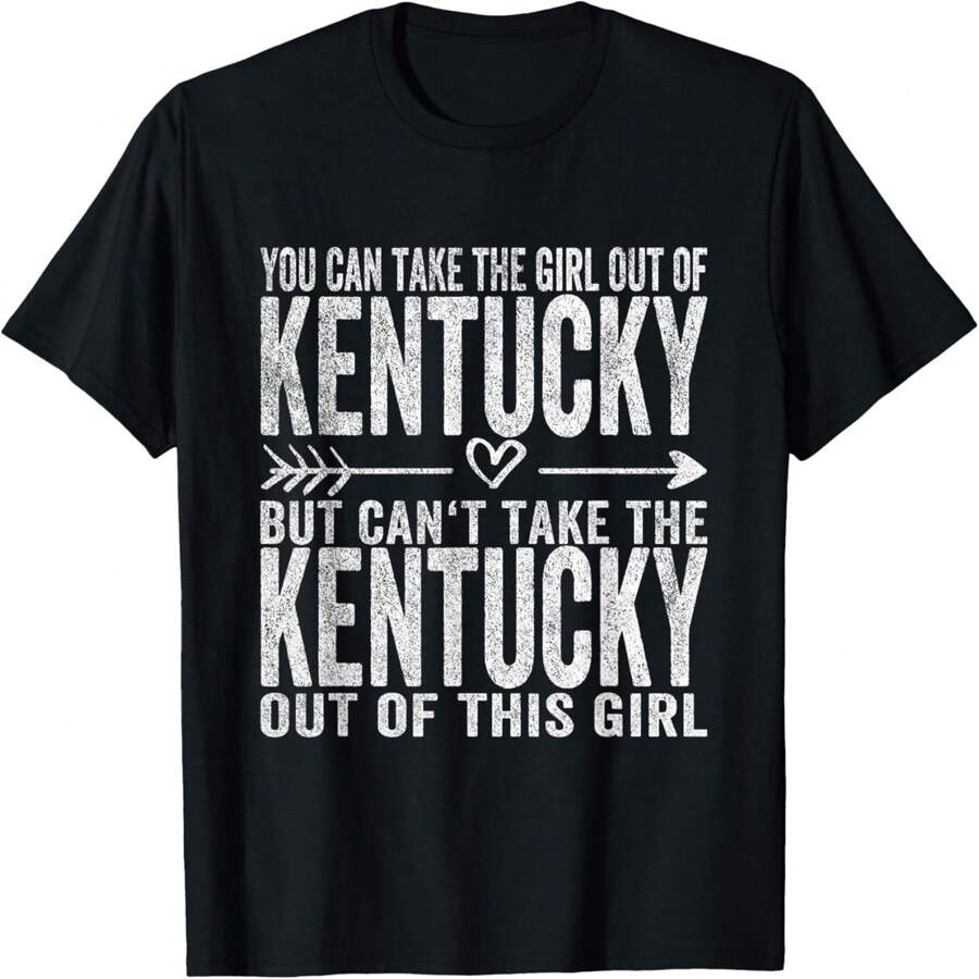 Girl Out Of Kentucky Hometown Home Kentucky T-Shirt - Black - View 1