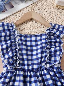 2 chiếc váy chữ A không tay in họa tiết hoa và lưới cho bé gái, thời trang thường ngày mặc ngày hè, mặc trong nhà và ngoài trời - Nhiều màu - Xem 6