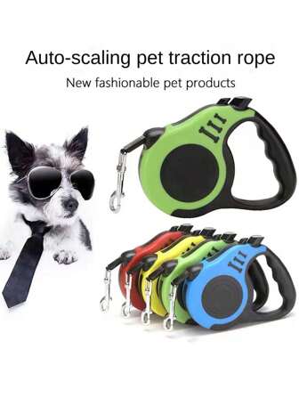 1 st indragbart hundkoppel, bärbart koppel för husdjur med anti-dragande design
