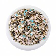 50pcs/Pack Alloy Ocean Series Charms Cartoon Seashell Whale Epoxy Resin Pendant For DIY Bracelets, Necklaces, Anklets, Keychains, Jewelry Crafts