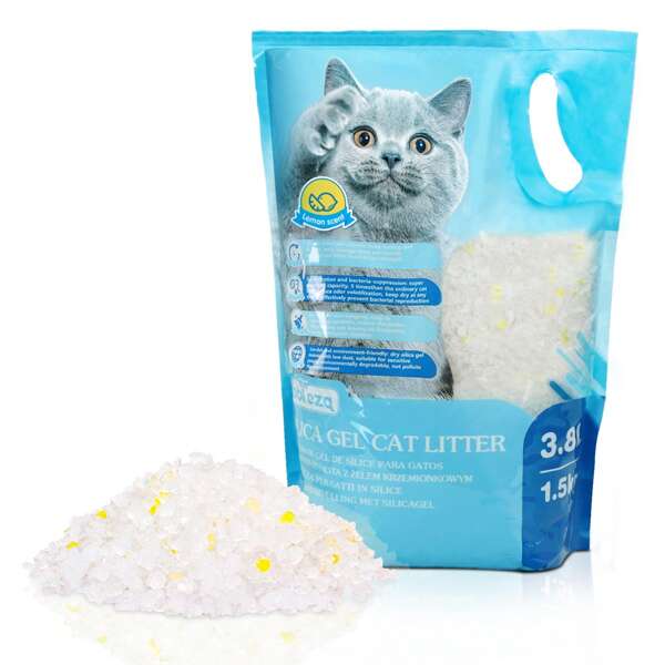 Nobleza - 3,8L Lettiera per Gatti in Silice Gel diamantato per Gattini  Assorbente