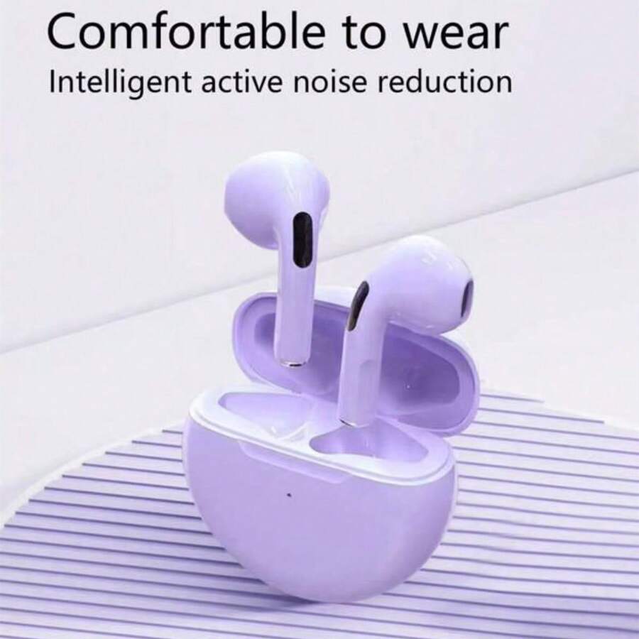 Pro 6 Écouteurs Bluetooth pour casque Bluetooth sans fil Écouteurs antibruit avec casque sans fil Casque sans fil avec microphone Fone Écouteurs Bluetooth Sport Casque d'écoute pour écouteurs