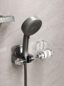 Universal Suction Cup Shower Stand, Household Shower Stand, Non Perforated Shower Head Fixing Base, Adjustable And Movable Shower Head Holder, Bathroom Supplies, Bathroom Accessories Home Bathroom Decor