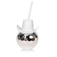 1pc/5pcs Creative Round Glitter Ball Cup, Valentine's Day Single Layer Spherical Straw Cup, Party Disco Fashion Plastic Cup, Suitable For Party, Holiday Gathering, Iced Coffee, Juice, Sisterhood Gathering - Multicolor - View 16