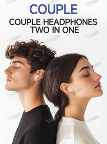 WoSD Wireless Earbuds, Couples Earphones, Dual Wireless Headphones With Charging Case, LED Display, Touch Control, Remote Control, Rechargeable Lithium Polymer Battery - one-size - View 6