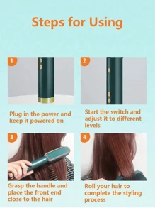 Máy uốn tóc và hỗ trợ tóc đa năng 2 trong 1, sử dụng cả ướt và khô, công nghệ gốm, phích cắm 110V của Hoa Kỳ, lược tạo kiểu tăng dần nhiều nhiệt độ, quà tặng cho nữ, quà tặng Ngày của Mẹ - Xem 6