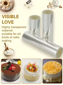 5 متر/لفة طوق كيك شفاف من الأسيتات، لف الكيك، تغليف كيك أنيق، ديكور الحافة، غلاف بلاستيكي للكيك، فيلم لف الكيك، شريحة كيك موس، طوق كيك DIY لديكور الخبز، صنع بطاقات الهز، موس، شوكولاتة وحلويات، إكسسوارات خبز مثالية لالاستخدام المنزلي والاحترافي، مناسبة لأعياد الميلاد والزفاف والتخرج وعيد الأم وعيد الأب وحفلات استقبال المواليد وكشف جنس الجنين وديكورات الكيك وتوريدات محلات الحلويات والهالوين