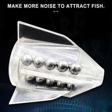 12 件/套 鱼饵插入管摇铃鱼体重塑料吵闹珠发声管适用于鲶鱼鲈鱼梭鱼