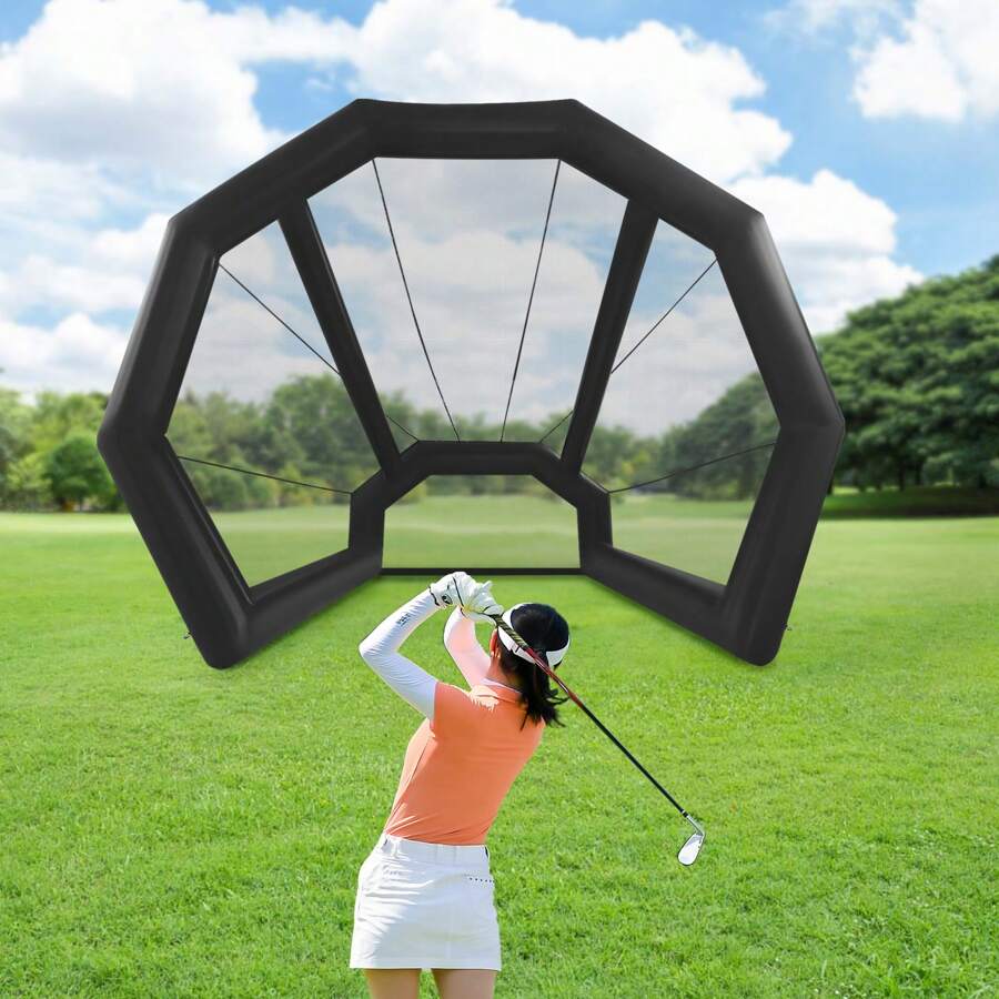 kangten Golf Hitting Net 3M Foldable Golf Driving Training Net Practice Cage Driving Net - 黑色 - 查看 1