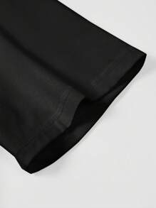 1 chiếc áo thun thể thao mùa hè in họa tiết cá nhân hóa dành cho bé trai và thanh thiếu niên - màu đen - Xem 5