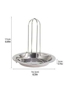 1pc Outdoor Camping Thick BBQ Grill, Carbon Steel Roasting Rack Nonstick Chicken Roaster Pan