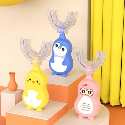 1pc Cartoon U-Shaped Toothbrush, Soft Toothbrush, Cartoon Toothbrush