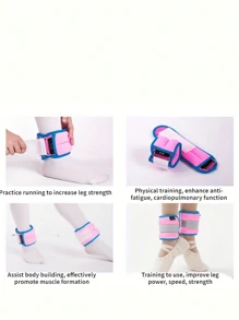 2pcs Set Adjustable 250g Weighted Wrist/Ankle Straps For Fitness, Dance, Running - Multifunctional Polyester Sports Weights With Steel Ball Filling - Unisex Gym Accessories - Multicolor - View 3