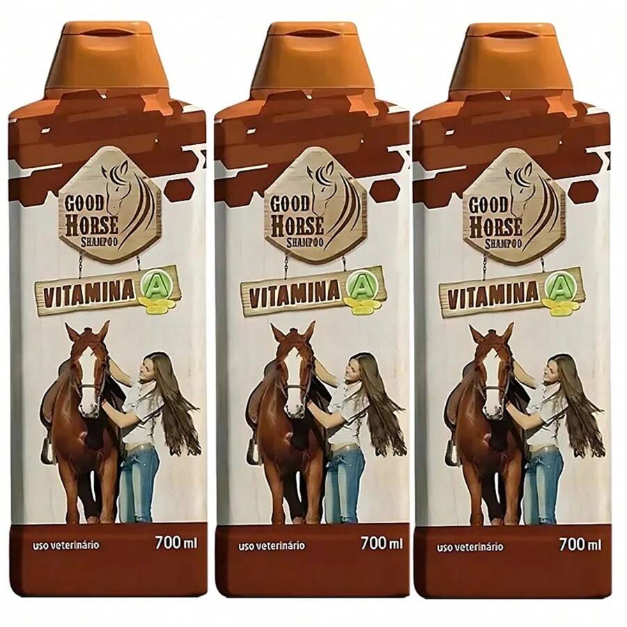 Kit 2 Units Good Horse Shampoo With Vitamin A 700ml - 棕色 - 查看 1