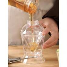 Durable Syrup Dispenser, For Diluting Honey, Also Perfect For Olive Oil, Honey, Syrup, Sauce Distribution, Multifunctional Honey Jar, Glass Honey Dispenser, Dessert Dispenser. - 透明的 - 查看 3