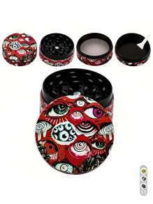 BROS 1 pieza, Molinillo de especias de 1.57''/2.5'', Molinillo de especias de dibujos animados, Molinillo creativo, Molinillo de metal para la cocina, Molinillos de especias, Triturador de especias multifuncional, Utensilios de cocina, Suministros de cocina, Regalos de Navidad, Regalos - Multicolor - Ver 2