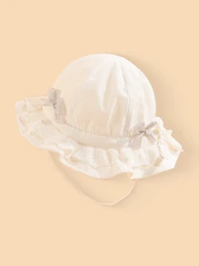 1 件装婴儿蝴蝶结太阳帽，蕾丝透气百搭渔夫帽，适合女童春夏季户外玩耍 - 彩色 - 查看 7