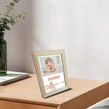 1pc Customized Photos Wooden Photo Frames, A Photo Frame Stand Or A Set Of Photo Walls,Suitable For Home, Living Room, Office Decoration,Personalized Easter Gifts, Customized Photos On Cardboard Birthday Graduation