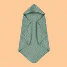 1 pièce Cape de bain à capuchon en gaze à bulles, couverture d'emmaillotage multifonctionnelle, serviette de bain pour bébé, unisexe, ultra-douce pour toutes les saisons, idéal pour la salle de bain, la poussette et la sieste, cadeau de naissance