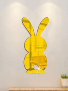 1 件亚克力复活节兔子镜面墙贴，3D 自粘节日装饰壁画，适用于客厅、卧室、书房、餐厅、防水、墙壁装饰