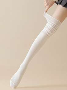 1双/2双/3双/5双装 女士过膝长袜，适合搭配靴子，舒适保暖 - 彩色 - 查看 7