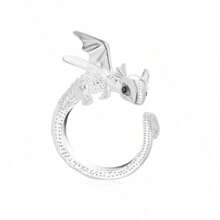 Crochet Rings For Finger Crochet Tension Ring Adjustable Flying Dragon Crochet Ring Yarn Tension Ring For Crochet With Box