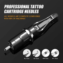 XNET 10pcs/Box 0.35mm Alloy Tattoo Cartridge Needle Round Liner RL RS RM M1 Disposable Sterilization For Machine Pen Handle - Light Grey - View 4