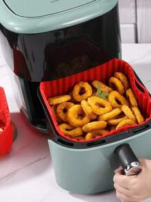 1/2Pcs,Air Fryer Silicone Baking Pan Household High Temperature Resistant Silicone Steam Pan Pan Mat Baking Cake Special Mold - Multicolor - View 6