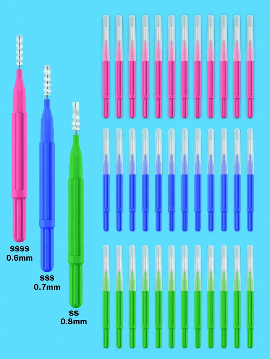 Dr.Emma Dr. Emma 50 件装牙间刷、牙齿清洁工具、口腔牙齿卫生牙间刷、牙签清洁器，用于细节清洁
