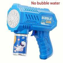 Máquina automática de burbujas con luces, Máquina de burbujas de 10 agujeros, Juguete para fiesta y juguete para exteriores, Adecuado como regalo para niños y amigos, Regalo de Navidad (Líquido de burbujas y baterías no incluidos)