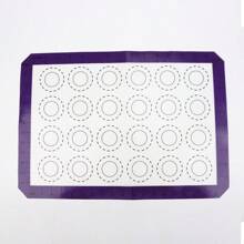 Large Macaron Silicone Baking Mat, Fiberglass Non-Stick Easy Clean Silicone Kneading Mat With Measurement Marks, 24 Circles - Multicolor - View 3