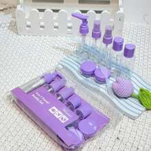 9 Piece Travel Bottle Kit Personal Hygiene Cosmetic - 紫丁香 - 查看 1