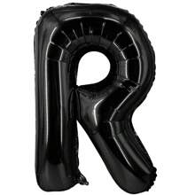 16 英寸黑色字母和数字气球铝箔氦气黑色字母派对气球聚酯薄膜气球字母和数字气球铝箔适用于生日婚礼周年派对装饰 - 黑色 - 查看 43
