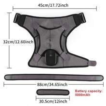Hailicare 1 件加热振动按摩肩垫，带数字显示控制器，3 种加热设置和 3 种振动级别，便携式肩部按摩器，USB 可充电，适合父母、家人、朋友的实用圣诞/新年礼物 - 彩色 - 查看 12
