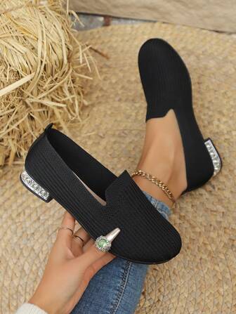 Women's Fashion Casual Thick-Sole Flat Sneakers, Comfortable Breathable Athletic Shoes, Round Toe Slip-On Lightweight Shoes, Suitable For Young Women, Office Workers, And Middle-Aged, Versatile For Indoor/Outdoor Casual Trendy All-Season Style (Recommend Ordering One Size Up For Wide Feet)